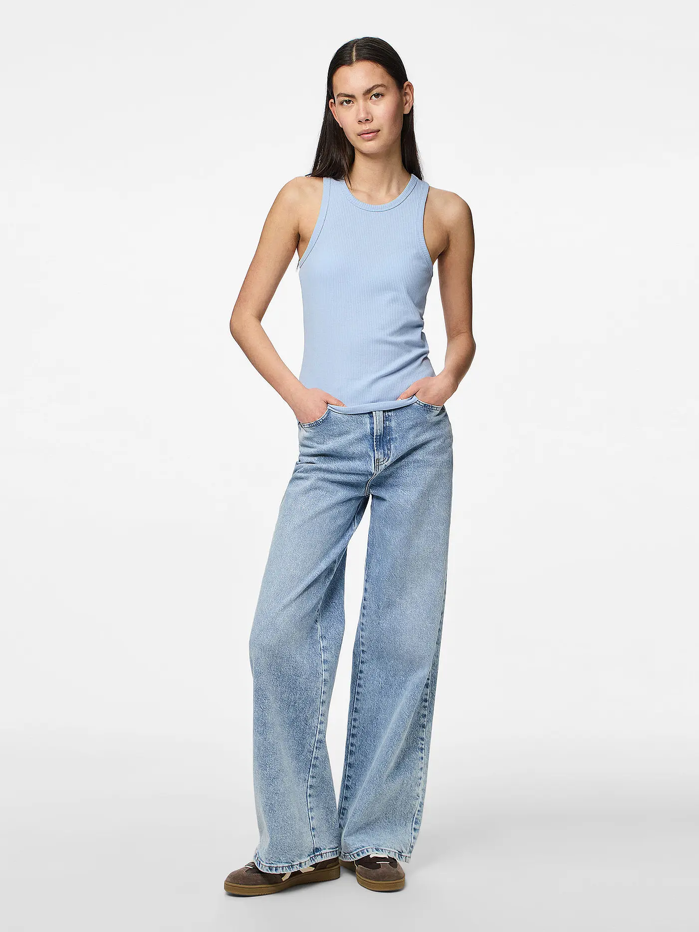 PIECES | Top PCRUKA | hellblau